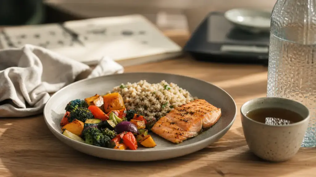 OMAD perte de poids par semaine : assiette équilibrée