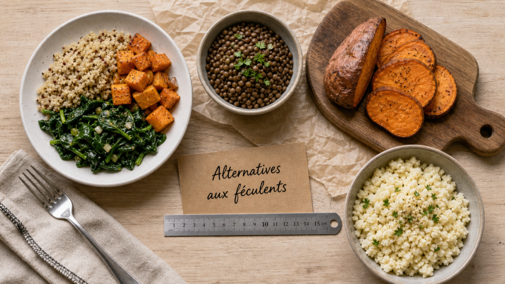 Par quoi remplacer les féculents : quinoa, lentilles et patate douce