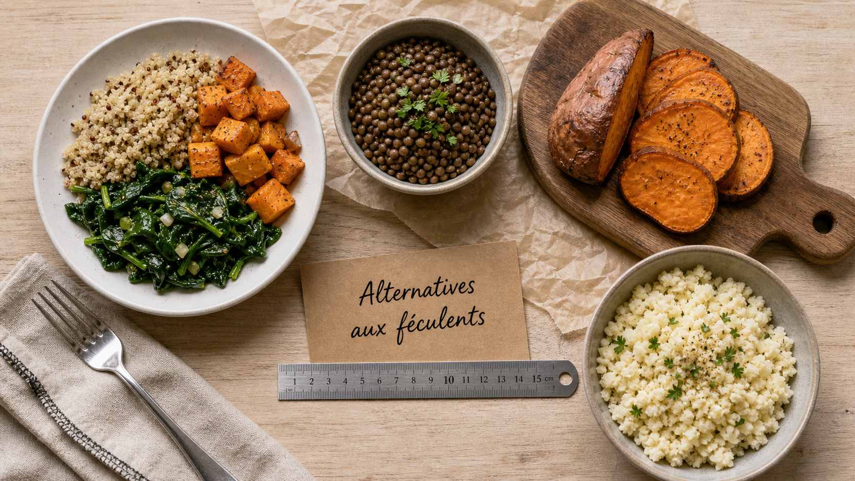 Par quoi remplacer les féculents : quinoa, lentilles et patate douce