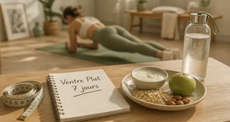 Perdre du ventre en 1 semaine : mètre ruban et assiette fitness
