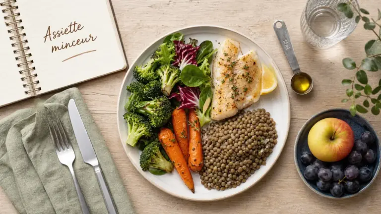 Que faut il manger pour perdre du poids : assiette minceur protéines, fibres, féculents complets