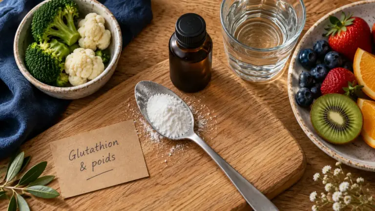 Glutathion et prise de poids : poudre et eau