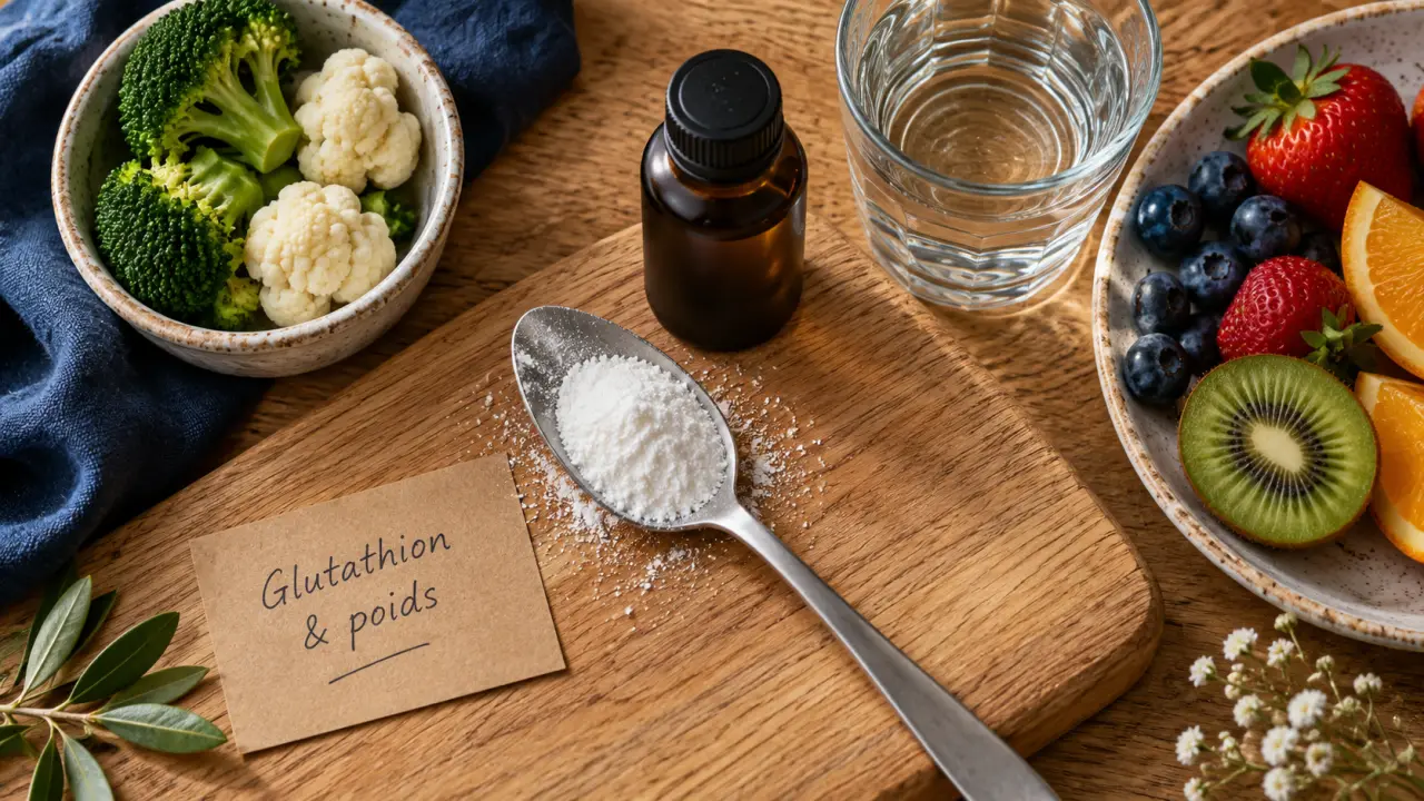 Glutathion et prise de poids : poudre et eau