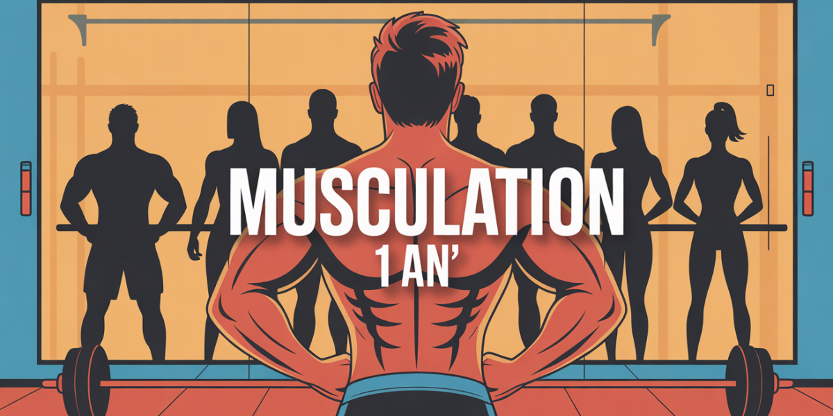 Transformation 1 an de musculation avant apres salle sport