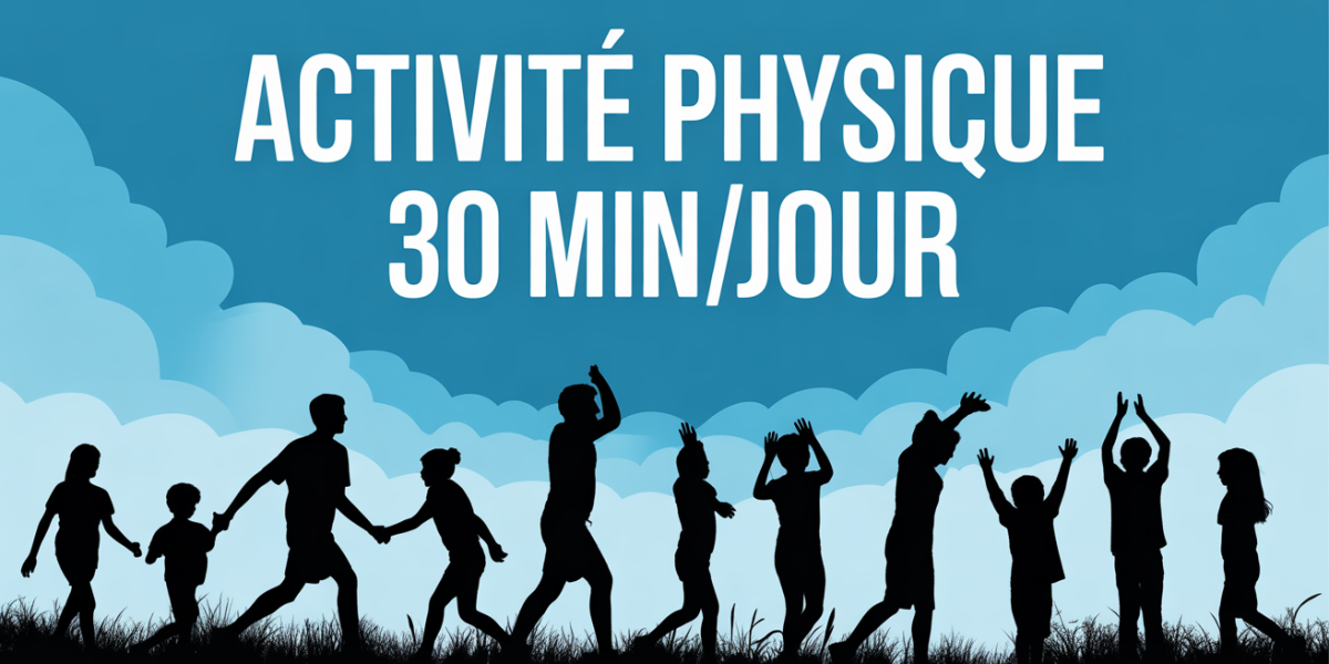 groupe actif sous ciel bleu 30 minutes de sport par jour avant apres