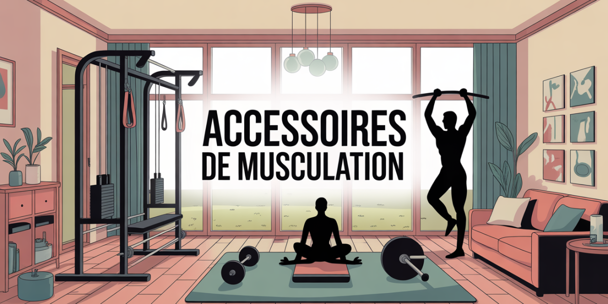 illustration accessoires muscu maison salon