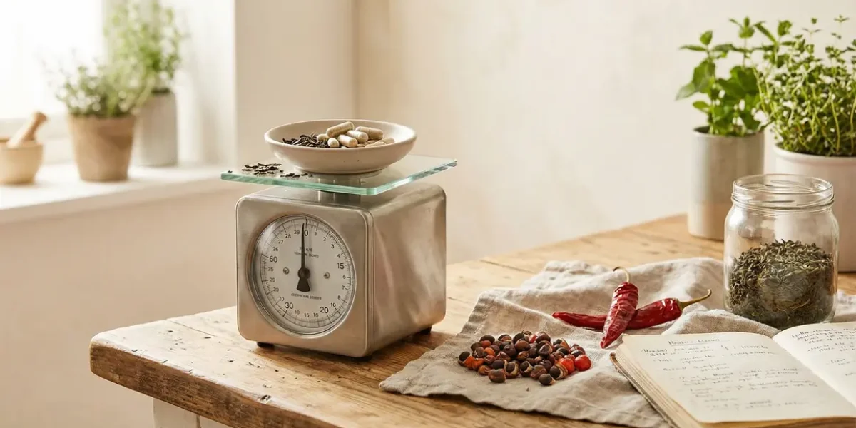 Balance avec gelules naturelles, the vert, guarana, piment