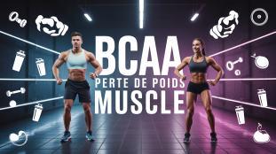Deux sportifs et aliments, bcaa perte de poids