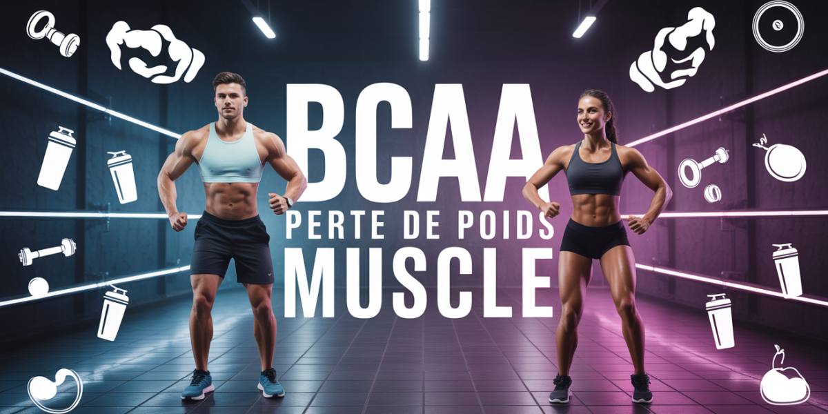 Deux sportifs et aliments, bcaa perte de poids