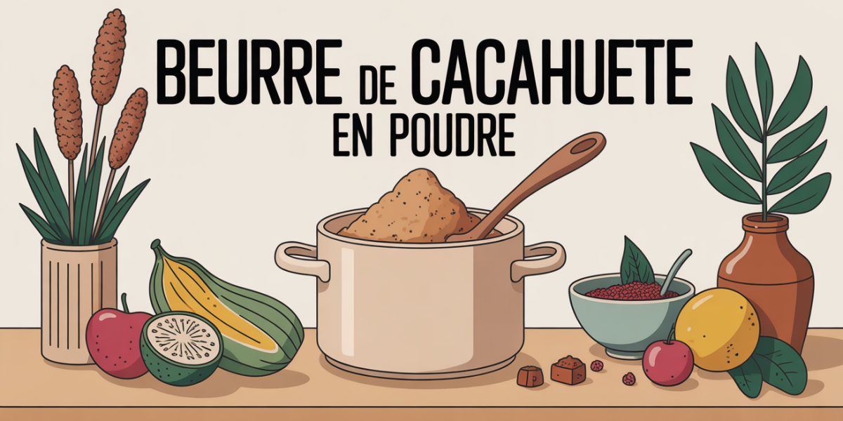 pot beurre de cacahuete en poudre avec cuillere