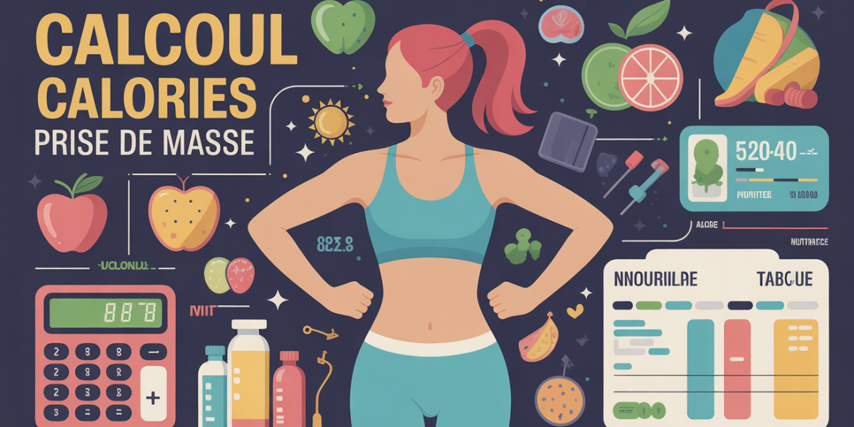 calcul calories prise de masse illustration nutrition sportive