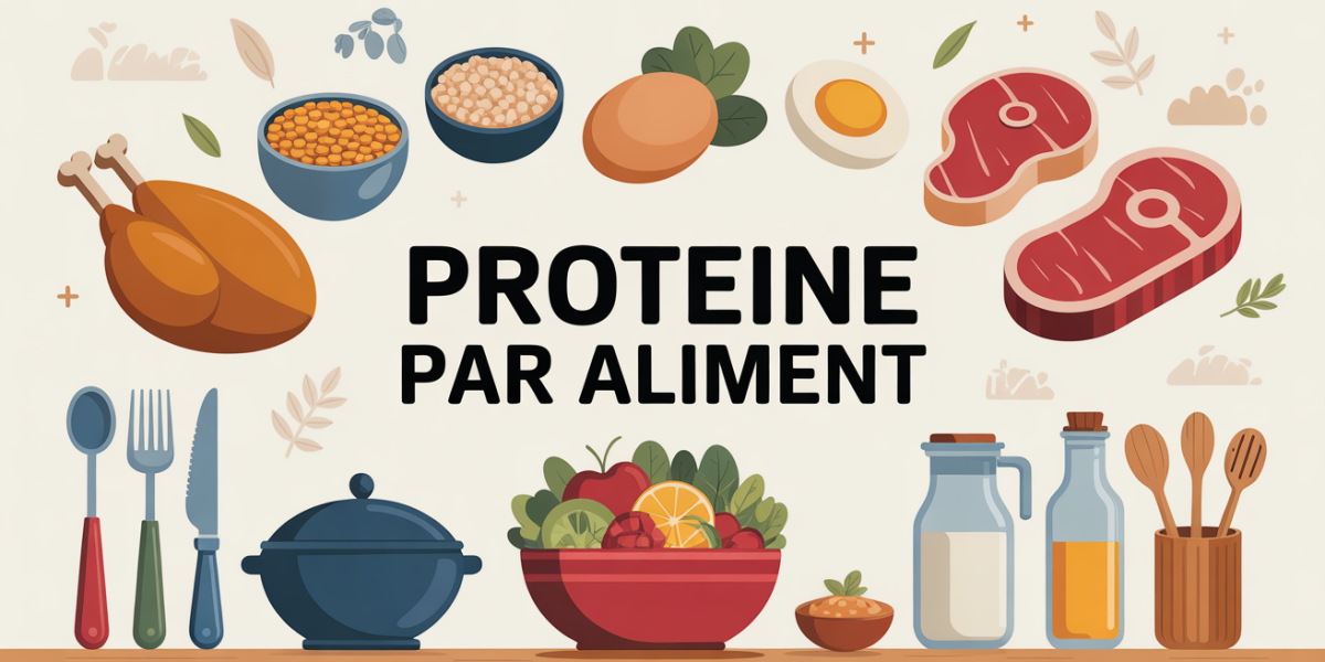 tableau calcul proteine par aliment stylise