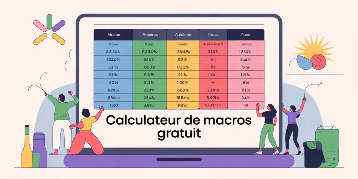 calculateur de macros gratuit sur écran d'ordinateur