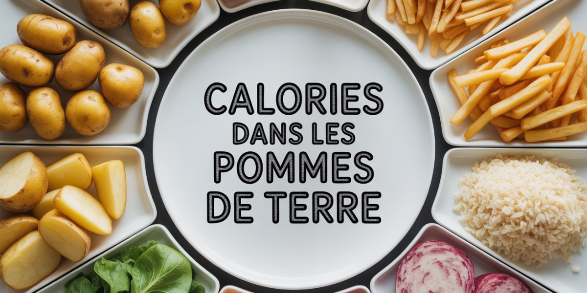 Assiette divisée montrant calories pommes de terre