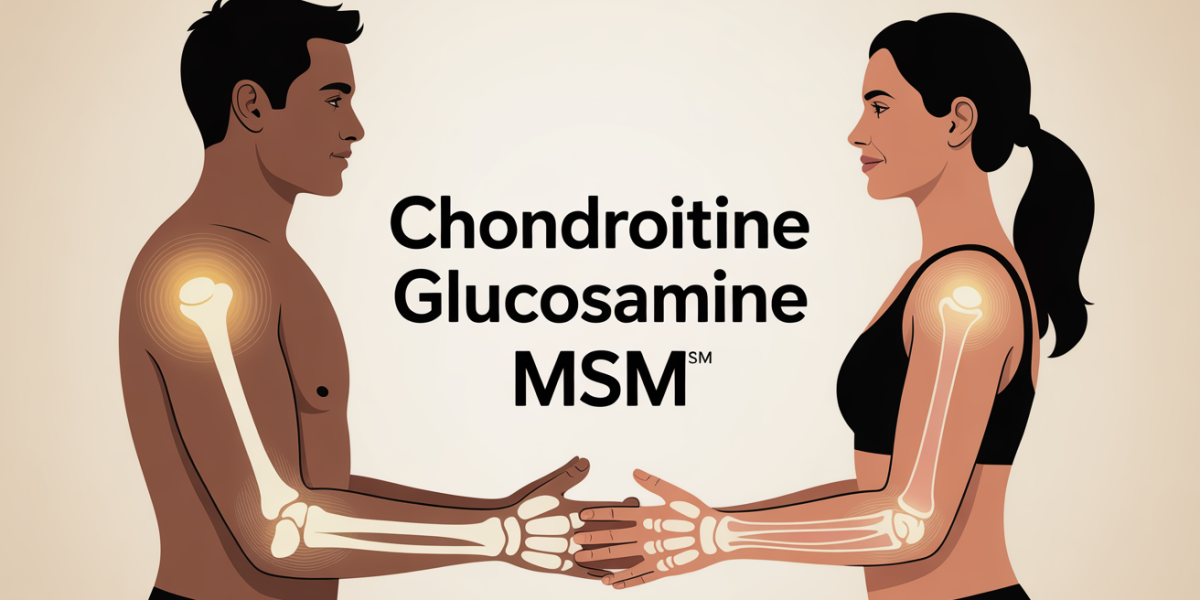 Vue homme femme dos articulations lumineuses chondroïtine glucosamine MSM