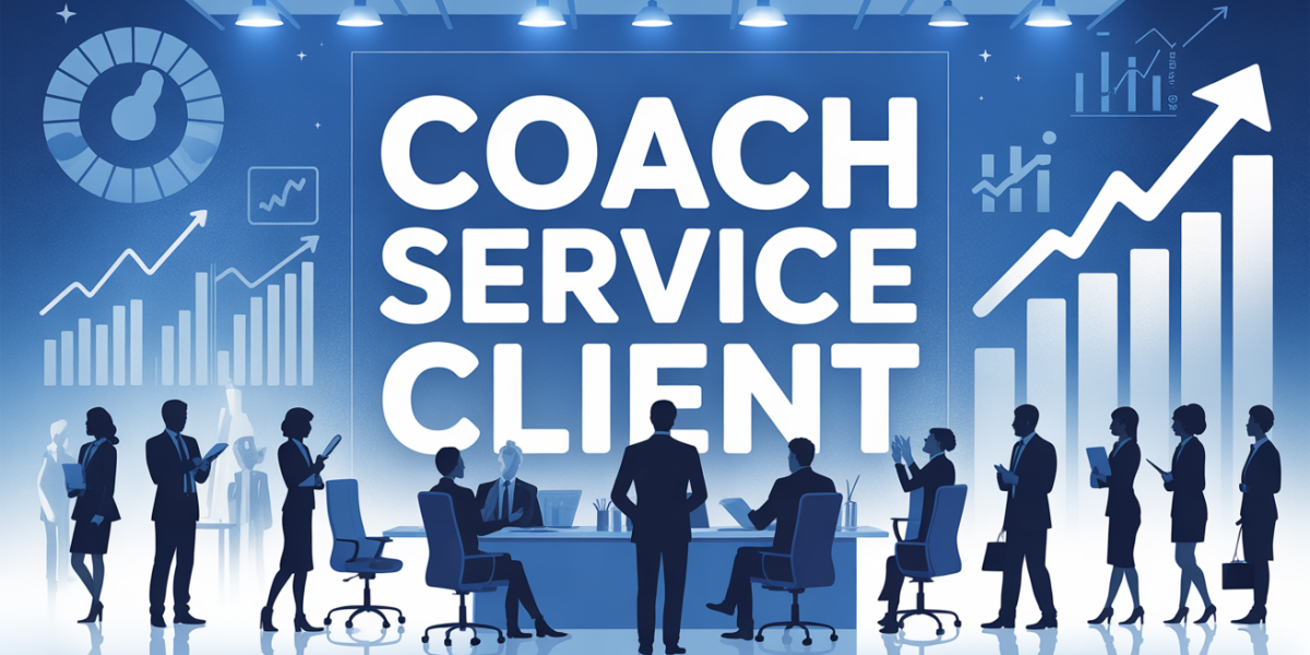 coach service client scène dynamique tableau satisfaction