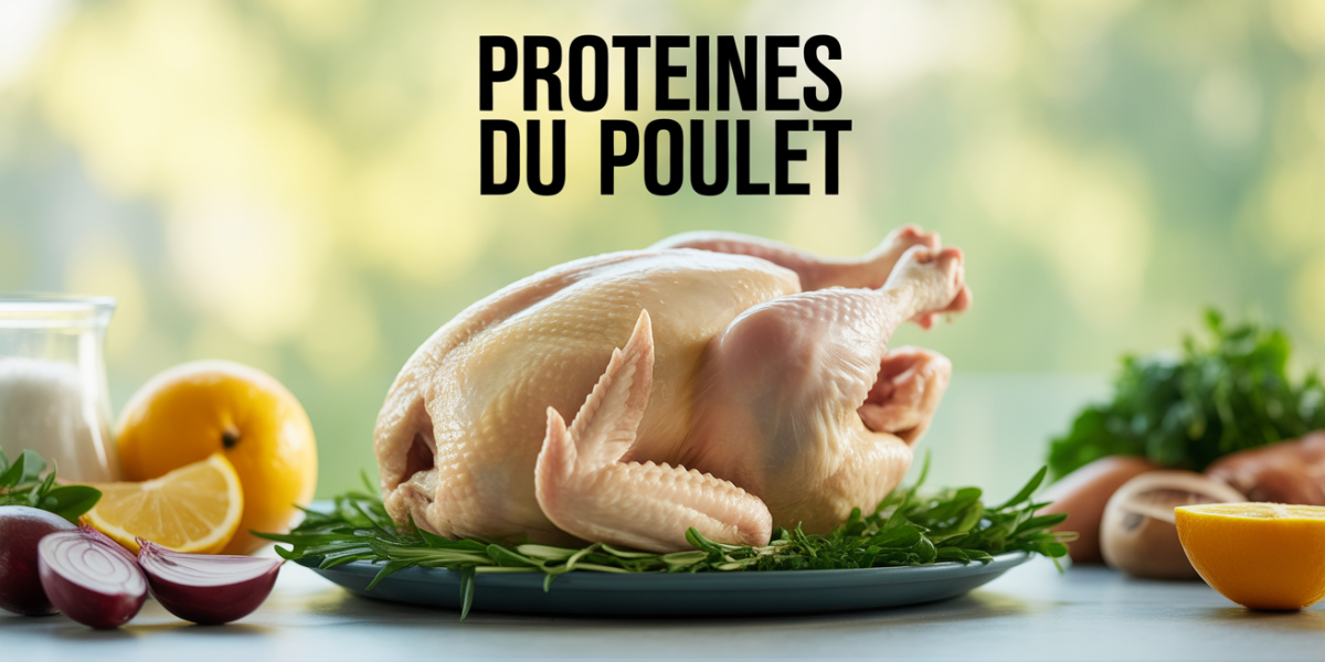 combien de proteines dans 100 g de poulet image stylisee