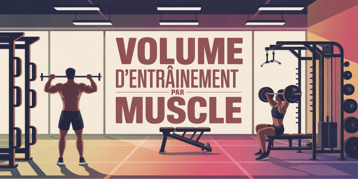 combien de serie par muscle par semaine salle musculation illustration moderne