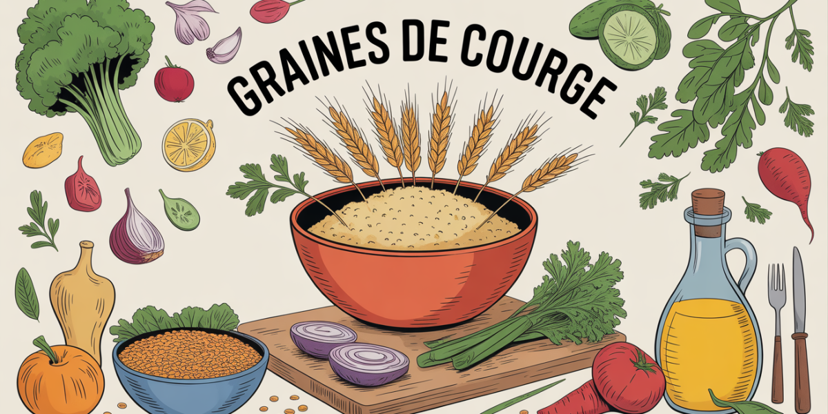 graines de courges bol ustensiles cuisine saine