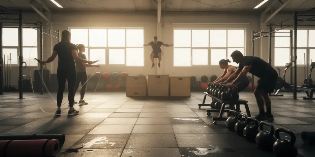 salle CrossFit corde à sauter vue panoramique