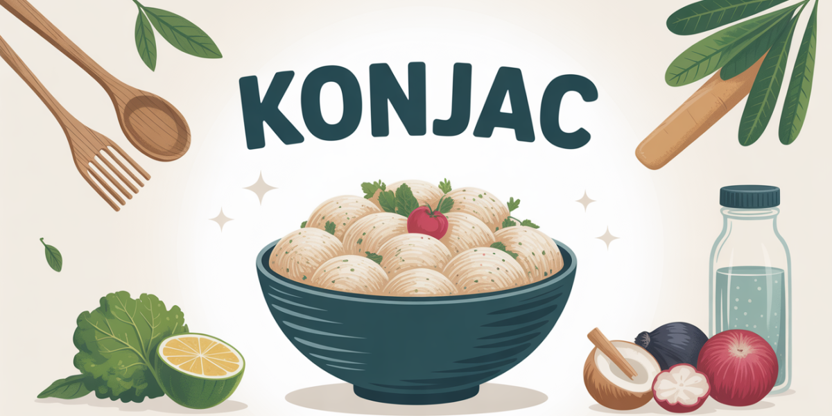 Illustration coupe faim au konjac bol cuisine