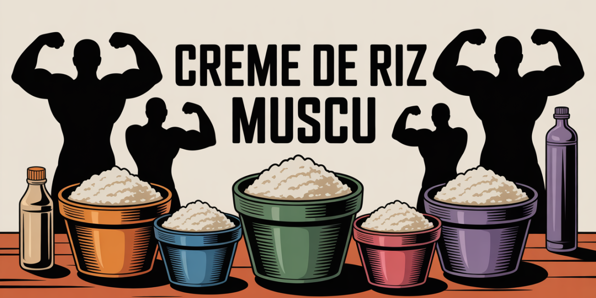 creme de riz muscu sur table ambiance sport