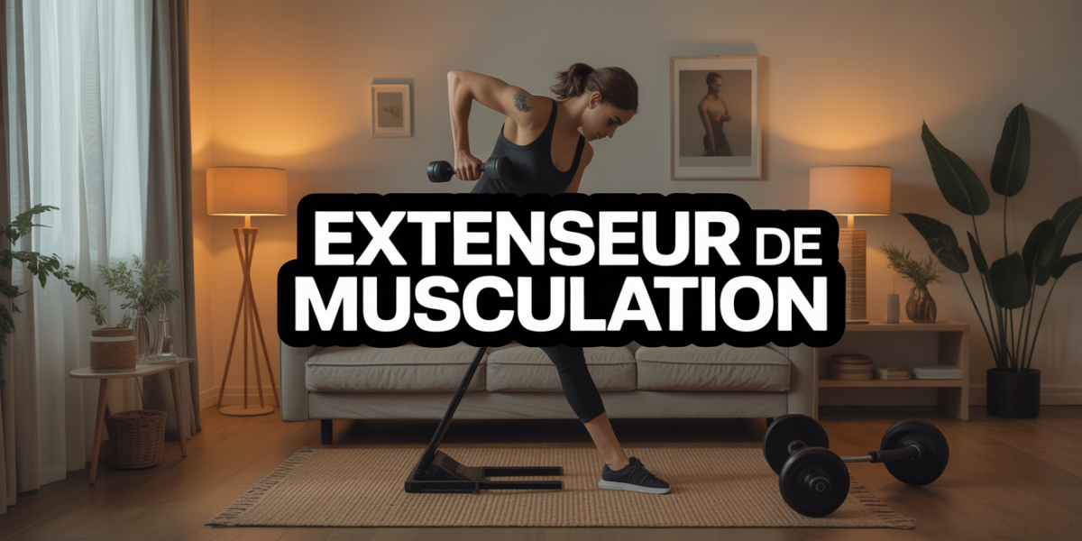Personne utilisant un extenseur de musculation à domicile
