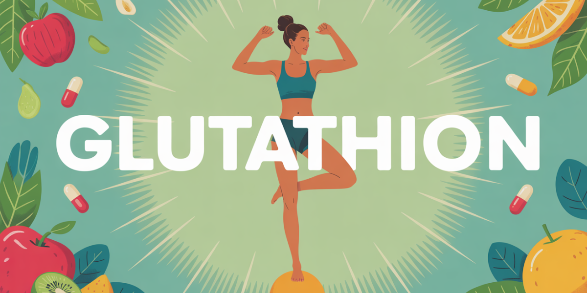 illustration femme balance glutathion et prise de poids