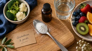 Glutathion et prise de poids : poudre et eau