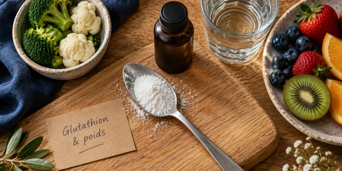 Glutathion et prise de poids : poudre et eau
