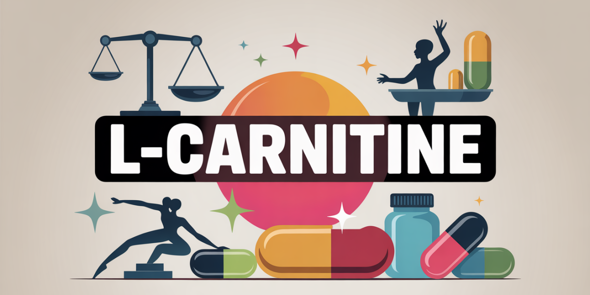 illustration l-carnitine perte de poids silhouettes balances haltères