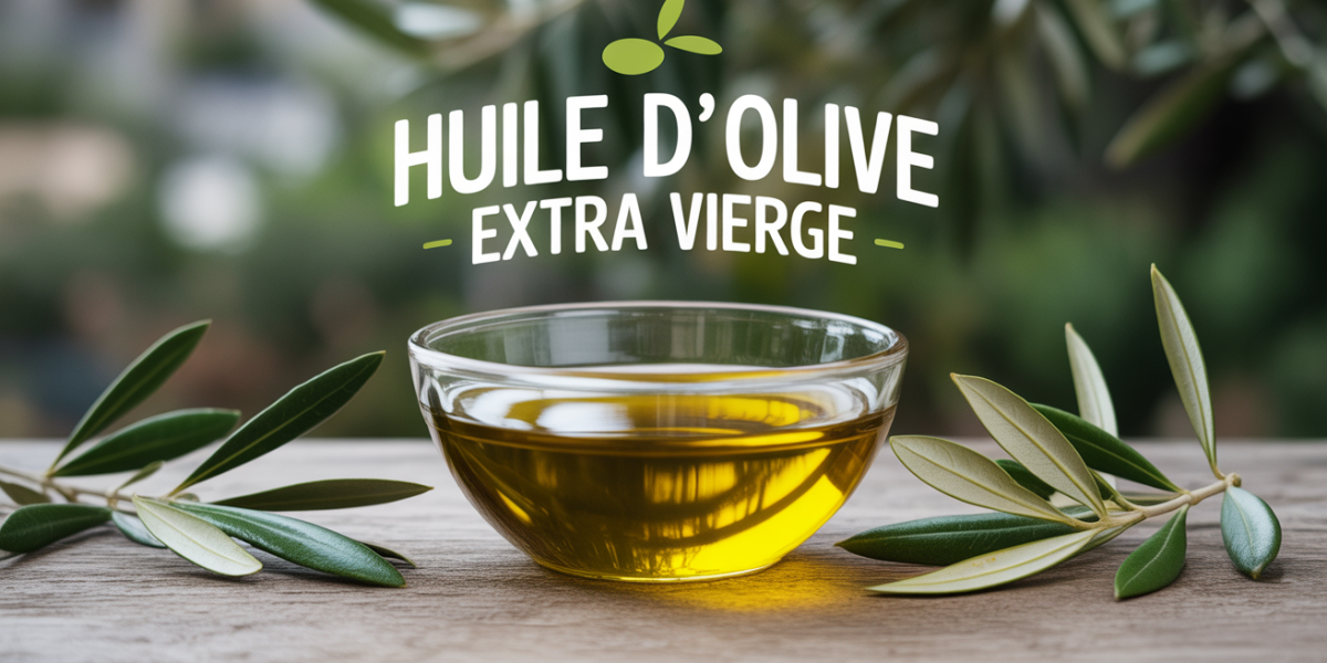 Les bienfaits de l huile d olive extra vierge sur table bois