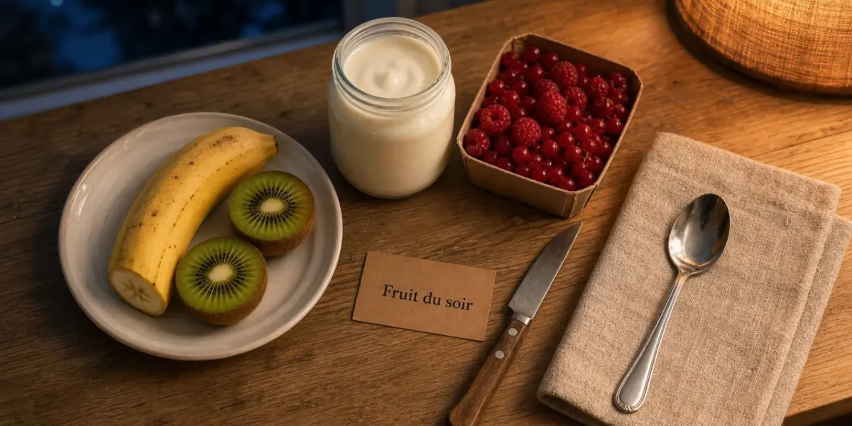Manger des fruits le soir avant de se coucher : banane et kiwi