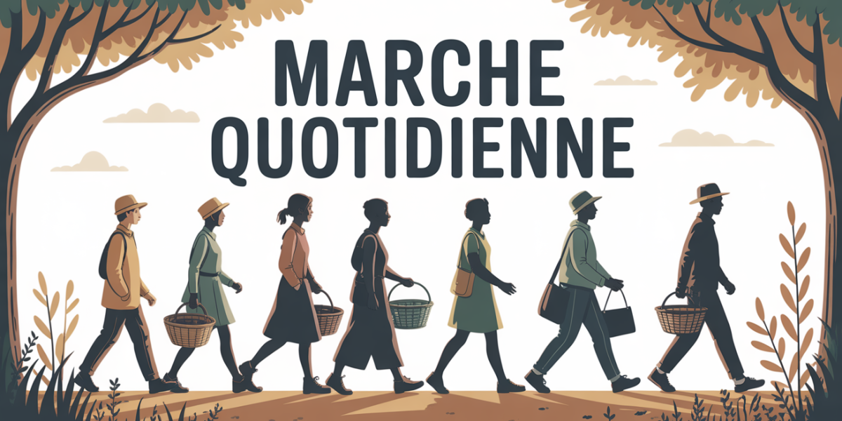 Silhouettes marche quotidienne sentier urbain motivation