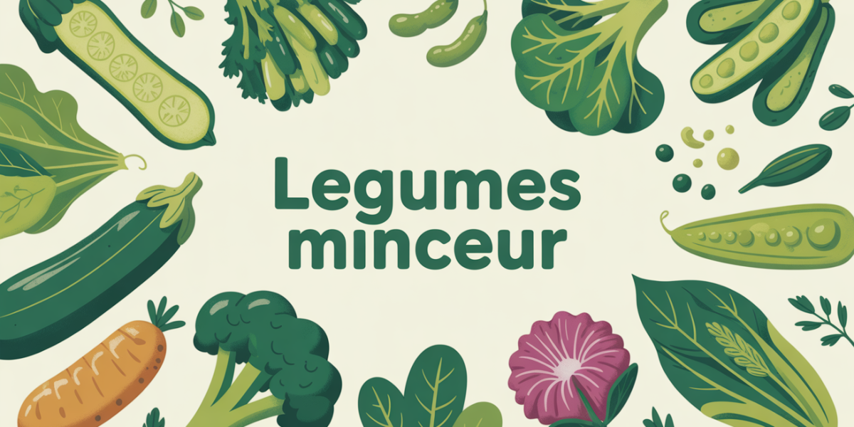 meilleur legume pour maigrir illustration stylisee legumes verts