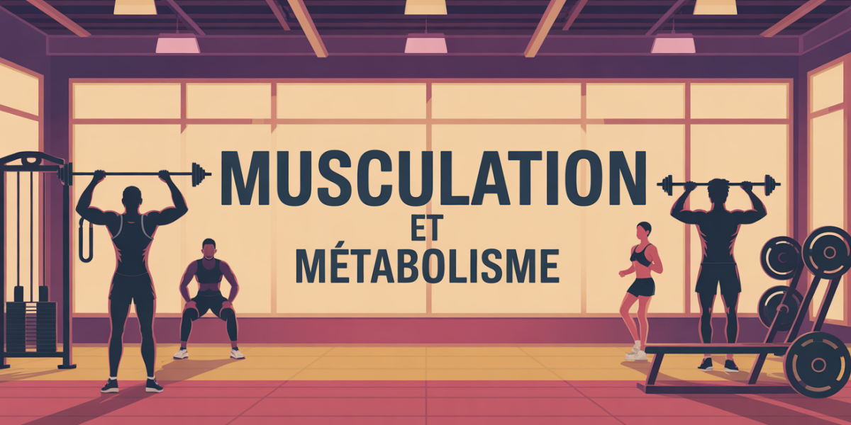 Illustration salle de sport métabolisme et musculation