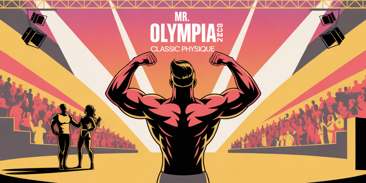 Podium Mr Olympia 2024 Classic Physique illustration moderne