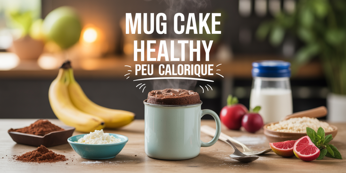 Mug cake healthy peu calorique avec ingrédients sains