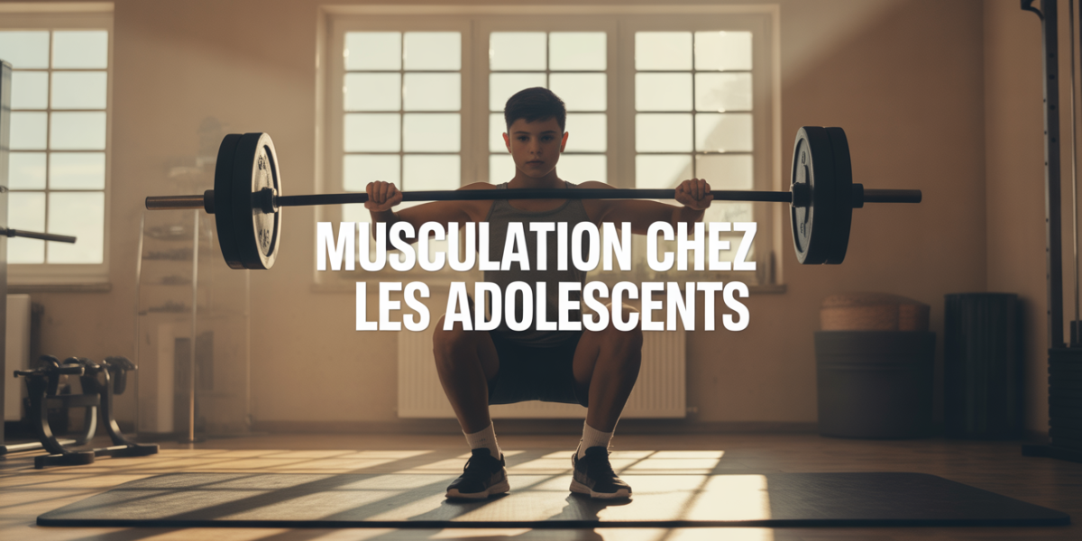 Adolescent musculation poids du corps salle lumineuse