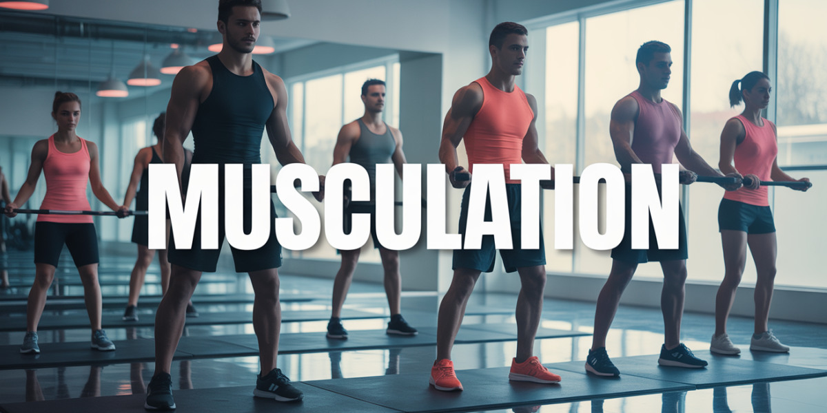 musculation silhouettes entrainement salle claire