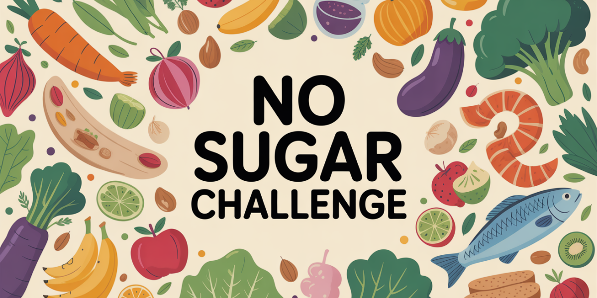 Assiette colorée aliments sains pour No Sugar Challenge