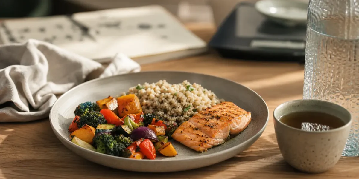 OMAD perte de poids par semaine : assiette équilibrée