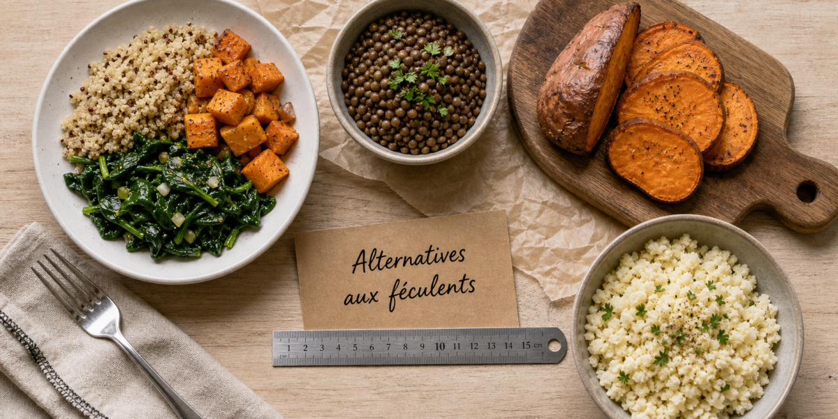 Par quoi remplacer les féculents : quinoa, lentilles et patate douce