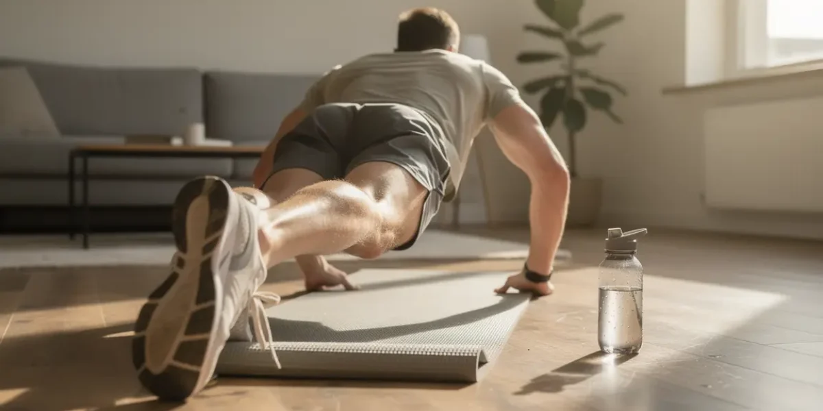 homme sportif effectuant des pompes programme 7 jours
