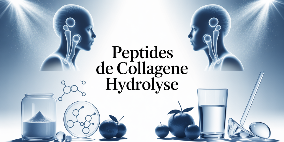peptides de collagene hydrolyse illustration peau souple articulation