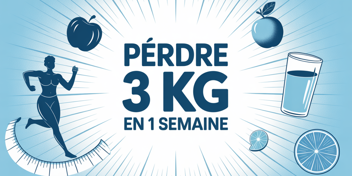 Visuel perdre 3 kg par semaine balance fruit eau