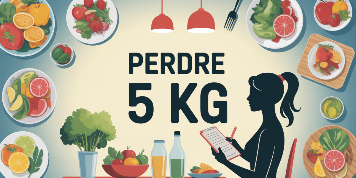 table repas sains perdre 5 kg carnet