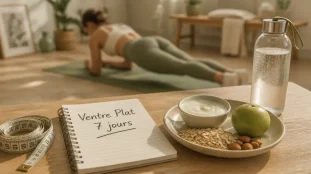 Perdre du ventre en 1 semaine : mètre ruban et assiette fitness