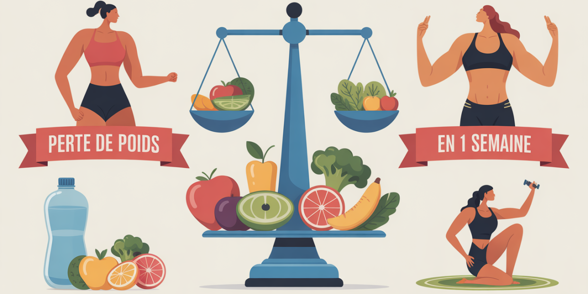 illustration perdre poids 1 semaine alimentation