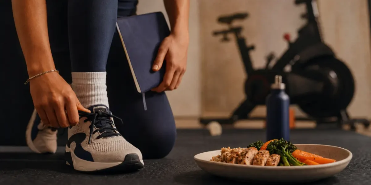 Perdre poids rapidement sport : carnet d’entraînement et baskets
